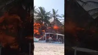 Diani Reef Beach Resort on fire.