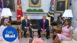 Donald and Melania host Jordan's King Abdullah and Queen Rania