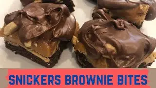 Snickers Brownie Bites | Six Sisters Recipe | Easy Bar Cookie