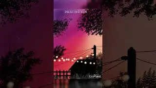 How To Paint Peaceful Sunset Sky | Digital Art | ibisPaint X