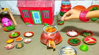 Miniature cooking fullcopy pakoda recipe 🍅 real village style teen food 🥝 Rupa cooking