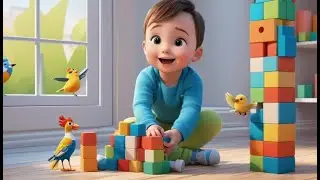 Benny Bear Builds a Tower | Construction Song for Kids | Fun Building Rhyme for Toddlers