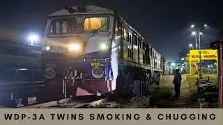 Classic WDP-3A TWINS smoking and chugging | TKD livery | MAdgaon departure | Indian Railways