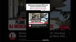 Air India's flight&nbsp;AI 171 crash 2025 in bj medical college 🙂💔#trending#yiutubeshort#airindia#mbbs