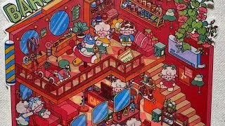 【ASMR】DIY Red Two-Story Sheep Hair Salon 🐑✂️ | No Talking Sticker Scene