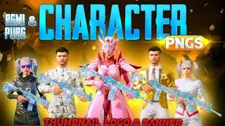 bgmi Character png with M416 glacier for Thumbnail, Logos, banners free characters pngs pack