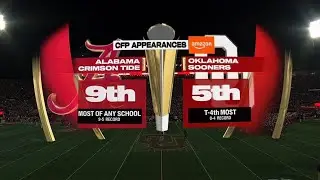 CFP First Round on ABC/ESPN intro | 9 Alabama @ 8 Oklahoma | 12/19/2025