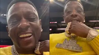 Boosie Sitting Courtside Feeling Himself, Says His Mama Said He Is Handsome As Mf😂🤣