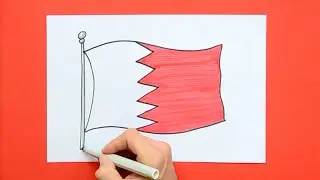 How to draw the National Flag of Bahrain