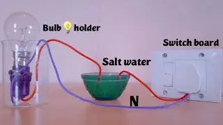 #Salt water experiment 💡 with electricity|| salt water ka experiment electric bulb ke satb ||