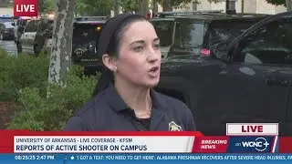 Official gives update on reports of 'active shooter' on University of Arkansas