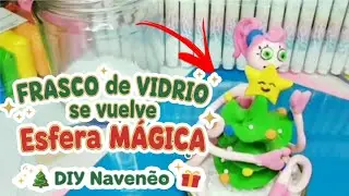 ESFERA de NIEVE | Decora tu Navidad con un Frasco de Vidrio DIY | mini creaciones luna