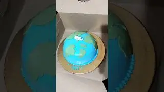 Earth cake for geography teacher #decorationcake #youtubeshorts #cakemaking #cakeart #viral