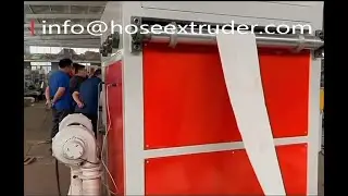 Heavy Duty TPU layflat hose extrusion line -중형 TPU 플랫 호스 라인 밀어내기