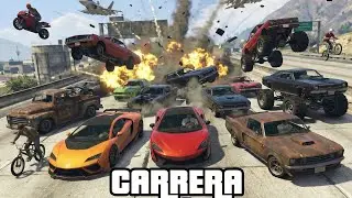 CARRERA CON COCHES ALEATORIOS EN GTA V ONLINE SALVADA HISTÓRICA 