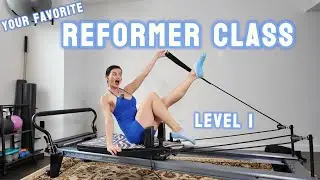 Pilates Reformer at HOME Workout Level 1 | Beginner Full-Body Class