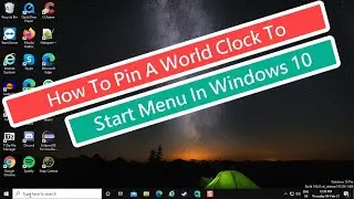 How to Pin a World Clock to Start Menu In Windows 10