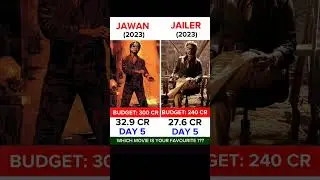JAWAN DAY 5 COLLECTION VS JAILER #shorts