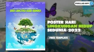 Poster Hari Lingkungan Hidup Sedunia | PixelLab App