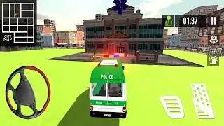 Policeman Emergency Ambulance Rescue Van Driving Simulator _ Gameplay #155
