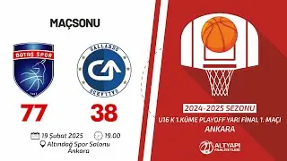 Botaş Spor: 77 - Gallardo SK (A): 38 - U16 K 1.Küme Playoff Yarı Final 1. Maçı - Ankara