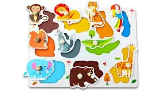 Fun Animals Puzzle | Animal Learning Activity Puzzle | Preschool Learning About Animals Videos