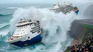 Biggest Cruise Ships Caught Tsunami Waves In Storm And Glacier Calving