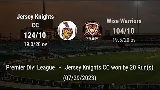Jersey Knights Vs Wise Warriors (1st INNINGS JKCC) #cricket #cricketlover #cricketfever #bbcl