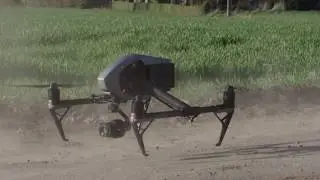 DJI Inspire 2 in dust take off recorded slow motion at 200fps by Red Epic Camera