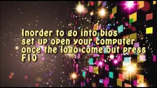 How to configure bios