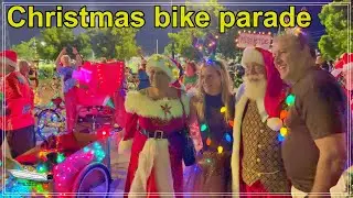 Christmas bike parade. We saw Santa!! Key West, Florida