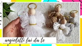 ANGIOLETTI NATALIZI fai da te con la lana (2021) LAVORETTI DI NATALE FACILI