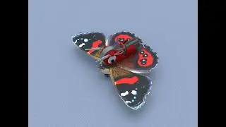 New Zealand Red Admiral Butterfly Robot Assembly Animation