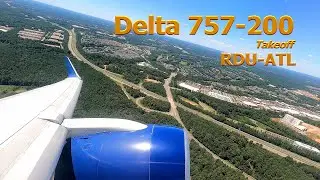 Delta 757-200 takeoff from RDU [4K]