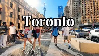 🇨🇦 Front Street from Distillery District to CN Tower | Toronto Downtown Walking Tour | 4K City Walk