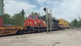 First time at Washago Via station CN Q183 going through on the Bala sub