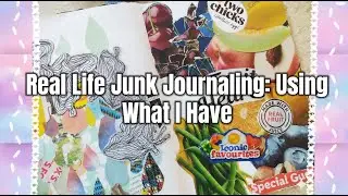 Relaxing Junk Journal with Me 🍓 Using Sweet Wrappers & Magazines (No Spend)