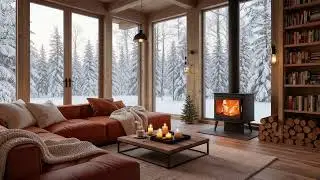 Smooth Jazz Background Music☕ Cozy Cabin Jazz for Work, Study, & Relaxing | Ambient Music #jazzcafe