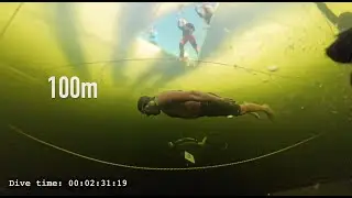 GUINNESS WORLD RECORD - 107m - Longest freedive under ice (no fins, no wetsuit) - Olavi Paananen