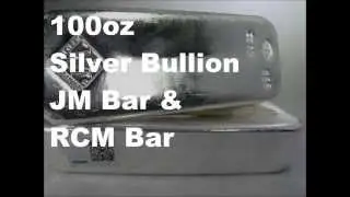 BuySilverMalaysia - 100oz Silver Bullion JM Bar & RCM Bar