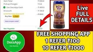 Docs App Free Shopping Loot 🛒🛒 Pre Refer upto 100Rs Biggest Loot 👈👈
