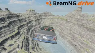 BeamNG Drive &ndash; Classic Car Leap of Death Challenge | Extreme Realistic Crash