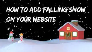 How To Add Falling Snow On Your Website | Weather Effect On Your Website