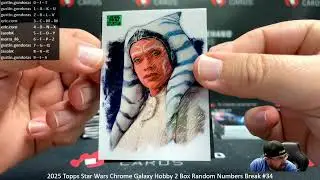 1/31/2026 2025 Topps Star Wars Chrome Galaxy Hobby 2 Box Random Numbers Break #34
