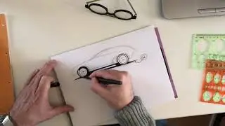 How to Draw Cars - Car Sketch Side View in 1 Point Perspective