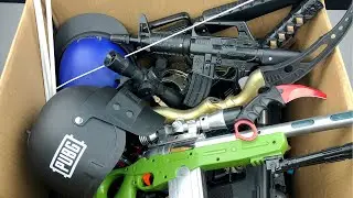 INSANE Toy Weapon Box Unboxing! PUBG-Style Helmet, Police Toy Guns, Realistic Rifles & Tactical Gear