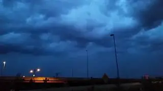 Glowing Blue Sky Above Our Heads AFTER SUNSET & Fast Moving Storm