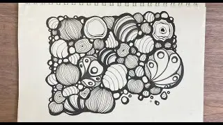 Raindrop Zen: A Flowing Zentangle Art