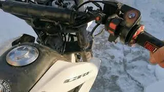 Запуск двигателя 165fmm зимой