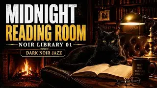 Midnight Reading Room, Dark Noir Jazz for Study and Quiet Books | Noir Library 01